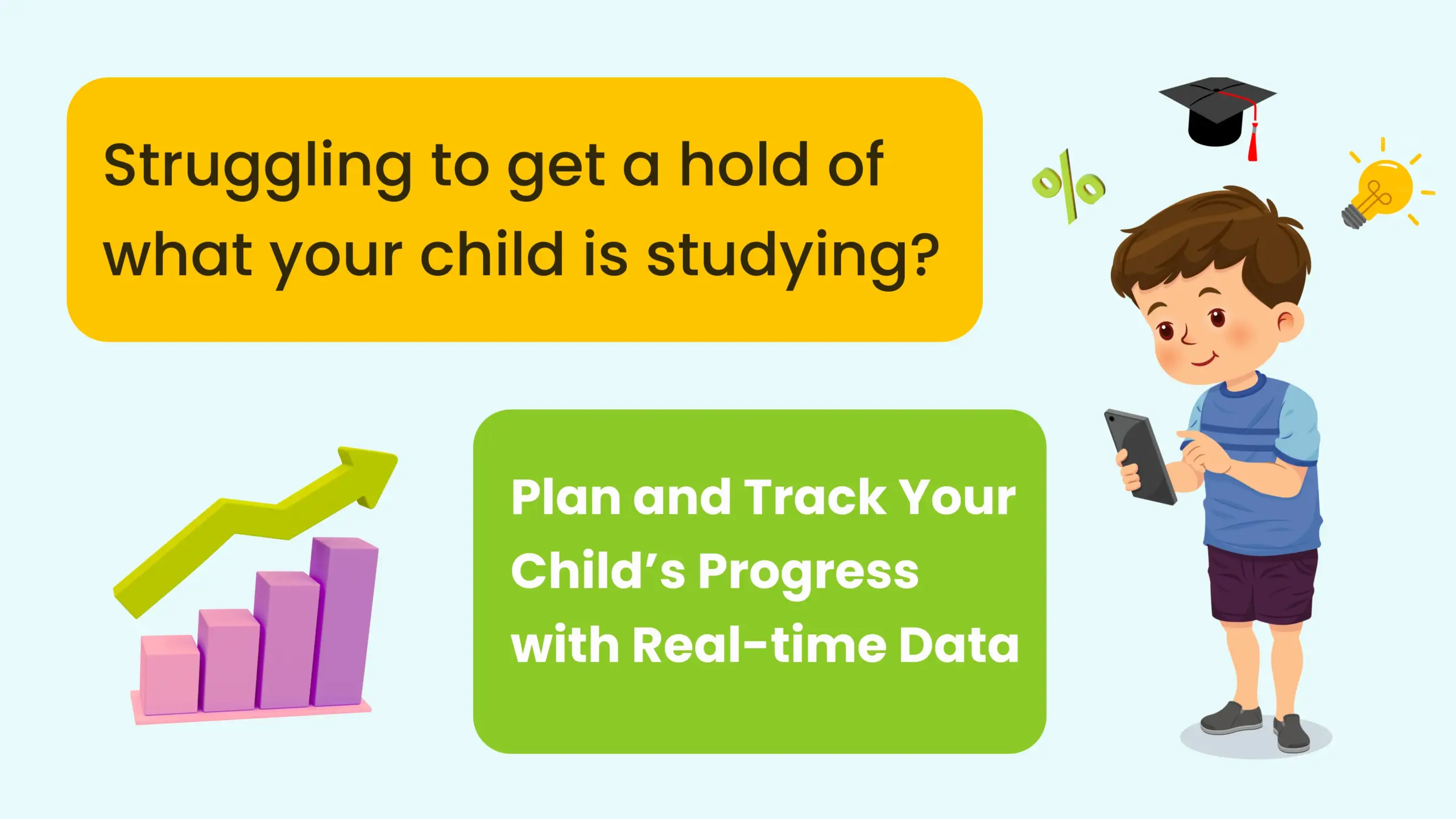 A visual representation of tracking child's learning progress with data driven insights